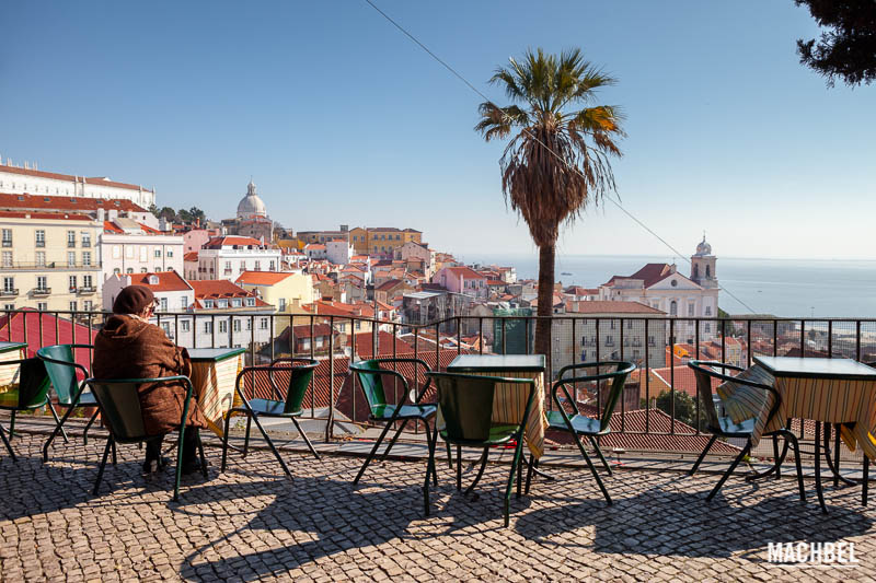 Mirador de Postas do sol en Lisboa