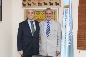 Sr. Lorenzo Jimenez Coordinador Residente de la ONU en RD, Exmo.Embajador de Portugal Sr. Jorge Oliveira,